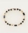 My Jewellery  Armband Met Platte Kralen zwart (1100)