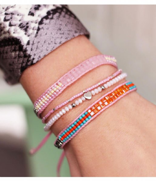 My Jewellery Armband Roze dubbele armband silver colored (1500) My Jewellery Armband Roze dubbele armband silver colored (1500)