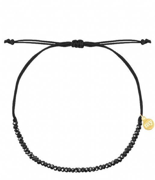 My Jewellery  Crystal beads bracelet zwart (1100)