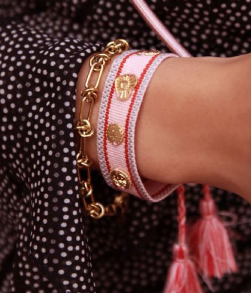 My Jewellery  Armband met eigen bedels roze (0800)
