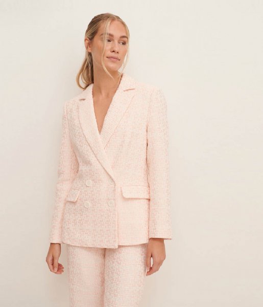 NA-KD jas Tweed Blazer Pink (0015)
