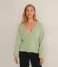 NA-KD  Oversized Knitted Cardigan Chinois Green