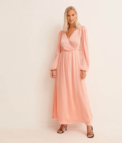 NA-KD  Balloon Sleeve Maxi Dress Desert Pink (5449)
