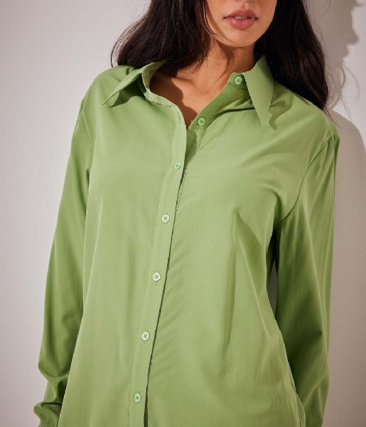 NA-KD  Sheer Basic Shirt Jade (5310)