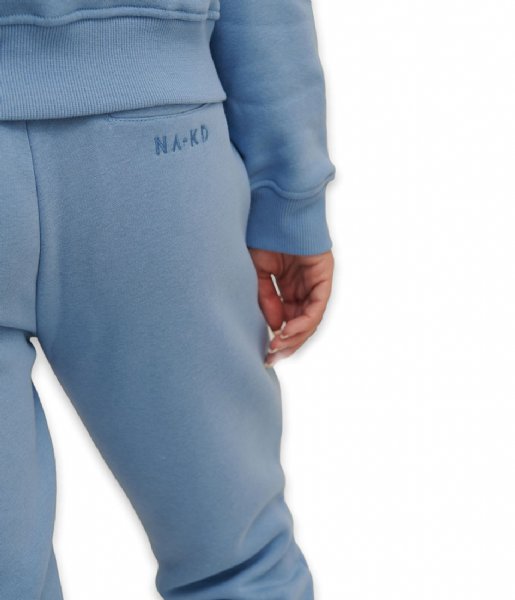 NA-KD  Organic Logo Basic Sweatpants Dusty Blue