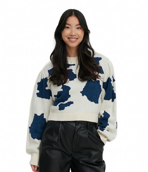 NA-KD  Cow Print Sweater Multi