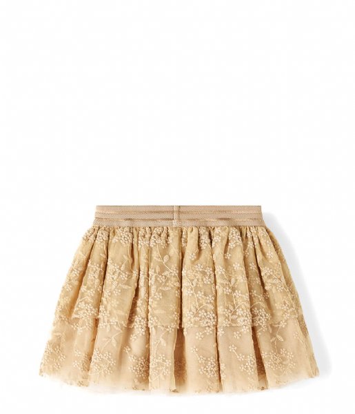 Lil Atelier Rokje Roa Tulle Skirt Lil Warm Sand (#C5AE91)