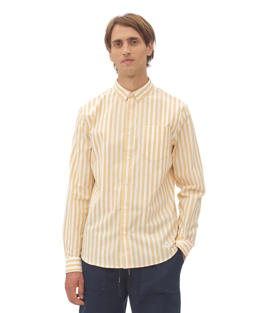 NOWADAYS Oxford stripe shirt 312 warm sun nae0106d0 online kopen