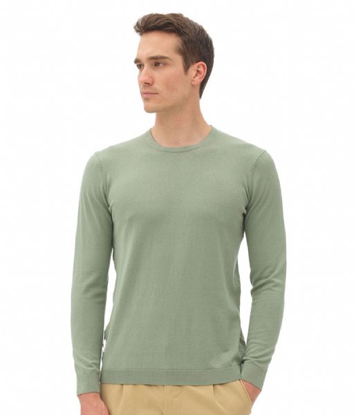 Nowadays trui Silk Crew Neck Sweater Malibu Green