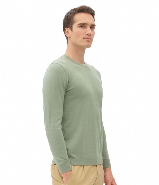 Nowadays trui Silk Crew Neck Sweater Malibu Green