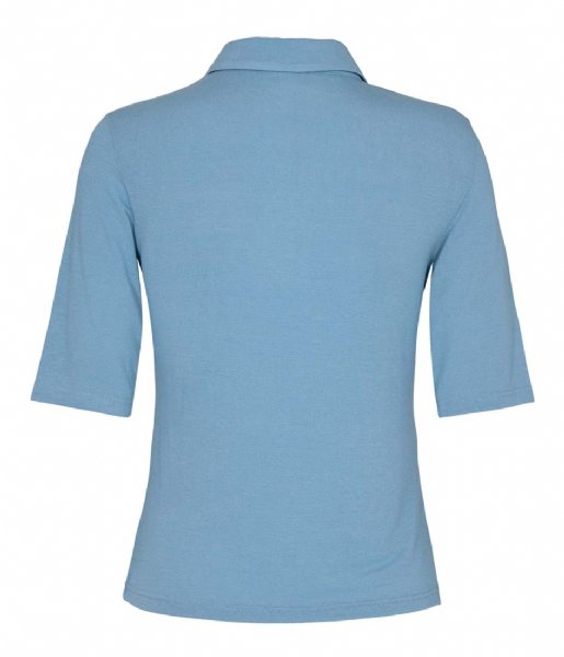 NUMPH Top Nupearl Polo Blouse Della Robbia Blue (3088) NUMPH Top Nupearl Polo Blouse Della Robbia Blue (3088)