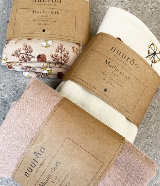 Nuuroo  Bao Muslin Cloth 2-Pack Sand