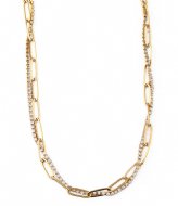 Orelia Link and Pave Necklace Gold colored