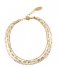 Orelia  Mixed Chain 3 Row Bracelet Gold plated