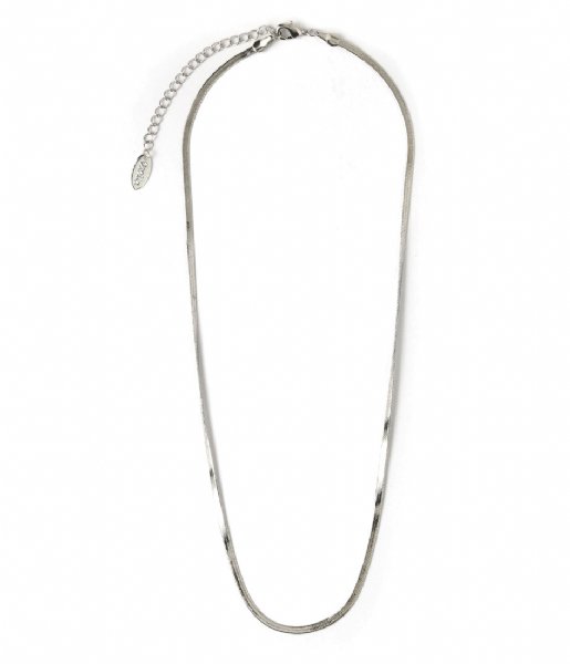 Orelia  Flat Snake Chain Necklace Silver plated