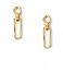 Orelia  Rectangular Link Interlocking Earrings Gold plated