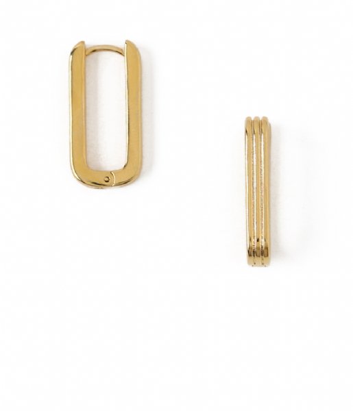 Orelia Oorbellen Linear Long Link Earrings Gold plated