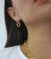 Orelia  Oval Rope Hoop Interlocking Earrings Gold plated