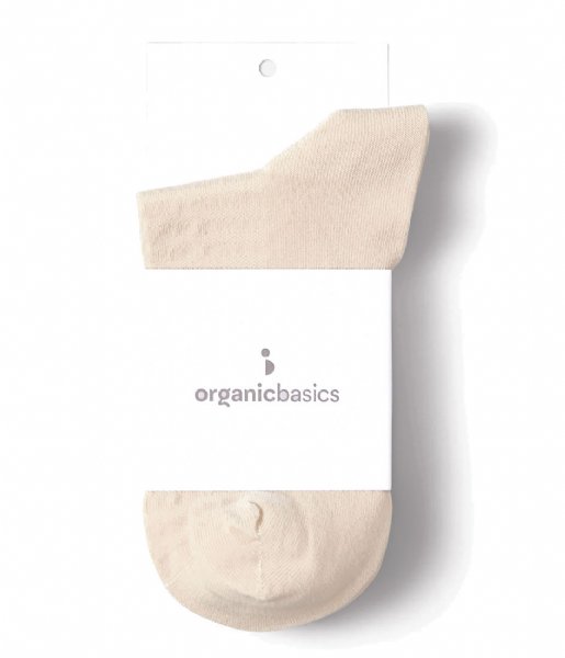 Organic Basics  Organic Cotton Striped Socks 2-pack ecru