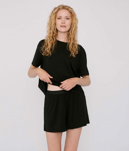Organic Basics Nachtmode & Loungewear TENCEL Lite Shorts black Organic Basics Nachtmode & Loungewear TENCEL Lite Shorts black