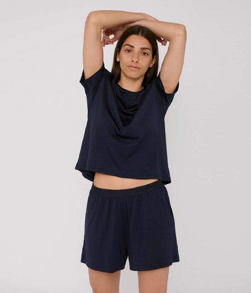 Organic Basics Nachtmode & Loungewear TENCEL Lite Shorts navy Organic Basics Nachtmode & Loungewear TENCEL Lite Shorts navy