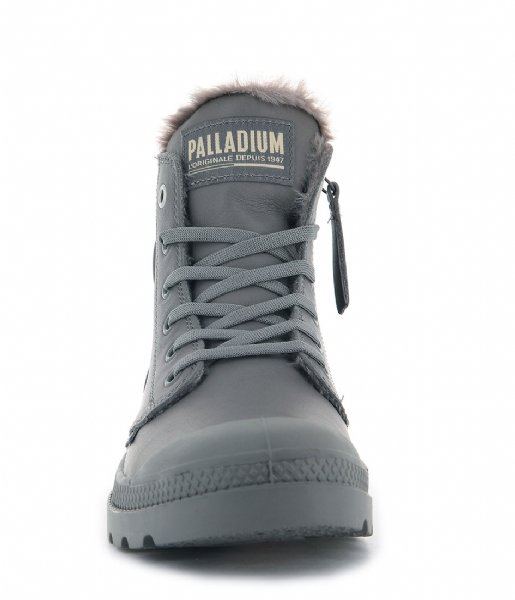 Palladium  Pampa Hi Zip Leather Gray Flannel M (071)
