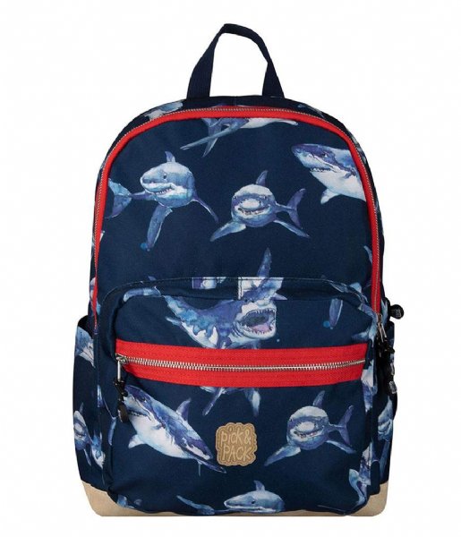 Pick & Pack  Shark Backpack L 15 Inch Navy