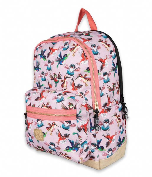 Pick & Pack  Birds Backpack L 15 Inch Soft pink