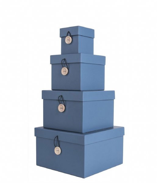 Present Time  Storage box set Uniform paper Blue (PT3282BL)