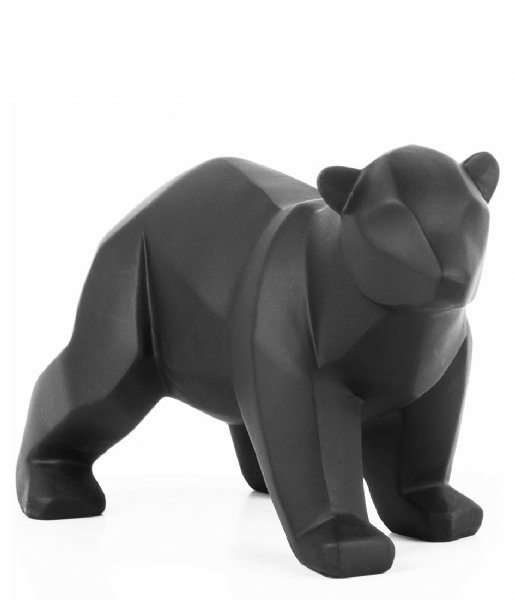 Present Time  Statue Origami Bear polyresin small matt Black (PT3381BK)