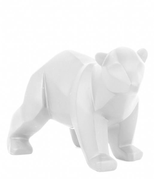 Present Time  Statue Origami Bear polyresin small matt white (PT3381WH)