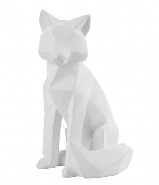 Present Time  Statue Origami Fox polyresin large matt white (PT3385WH)