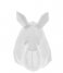 Present TimeWall hanger Origami Rhino polyresin matt white White (PT3436WH)