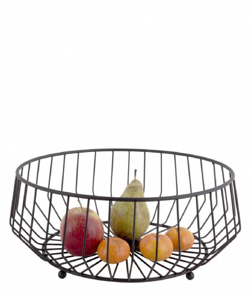 Present Time  Fruit Basket Linea Kink Large Black (PT3476BK)