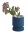 Present Time  Vase Cast rounded small ceramic Dark Blue (PT3478BL)