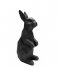 Present Time  Statue Origami Bunny Standing Polyresin Matt Black (PT3493BK)