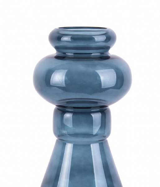 Present Time  Vase Morgana Glass Medium Dark Blue (PT3546BL)
