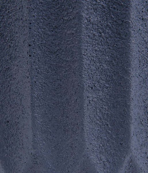 Present Time  Plant pot Stripes cement small dark blue (PT3602BL)