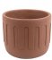 Present Time  Plant pot Drips cement medium Clay brow (PT3604BR)