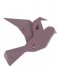 Present Time  Wall Hanger Origami Bird Small Matt Dark Purple (PT3616PU)