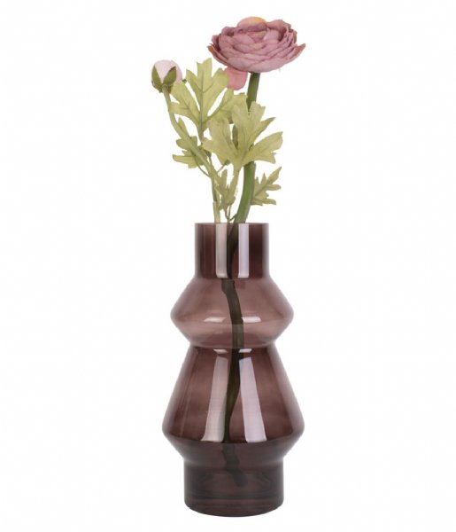 Present Time  Vase Blush glass medium Cholocate Brown (PT3623BR)