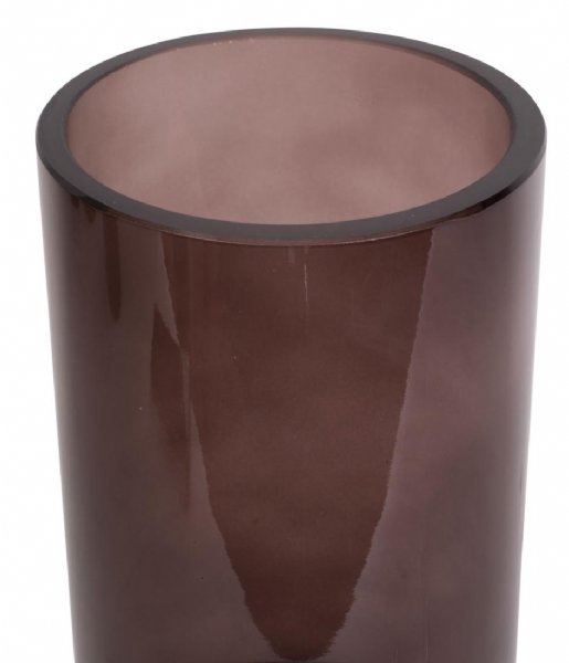 Present Time  Vase Blush glass large Cholocate Brown (PT3624BR)