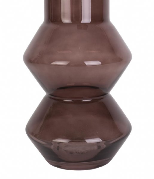 Present Time  Vase Blush glass large Cholocate Brown (PT3624BR)