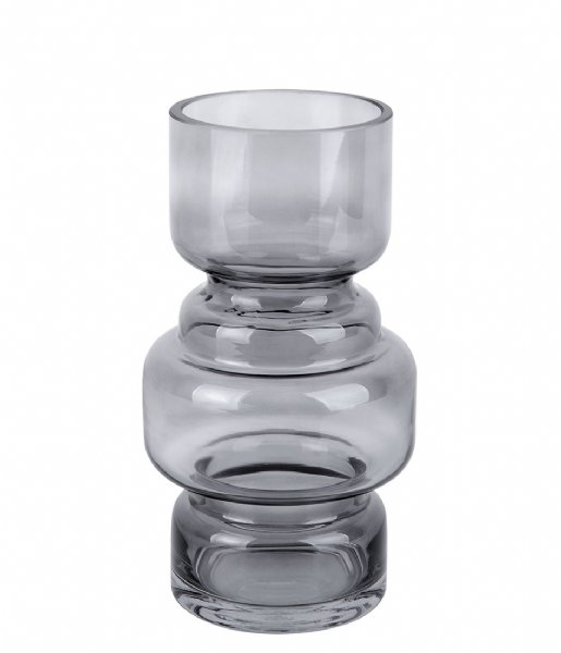 Present Time  Vase Courtly Glass Medium Dark Grey (PT3628GY)