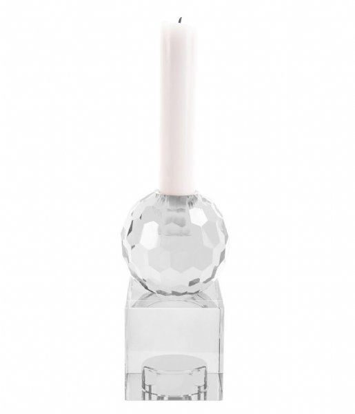 Present Time Świecznik Candle holder Crystal Art medium Square Clear (PT3641CL)