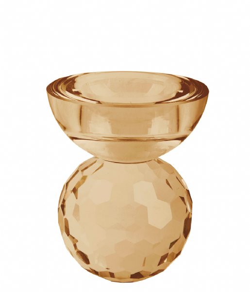 Present Time Świecznik Candle holder Crystal Art small Bowl Sand Brown (PT3642SB)