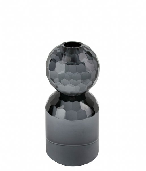 Present Time Świecznik Candle holder Crystal Art large Ball Black (PT3643BK)