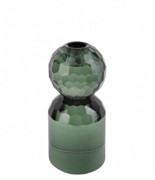 Present Time Świecznik Candle holder Crystal Art large Ball Green (PT3643GR)