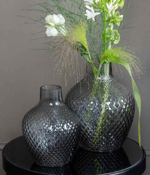 Present Time  Vase Delight glass Dark Grey (PT3691GY)