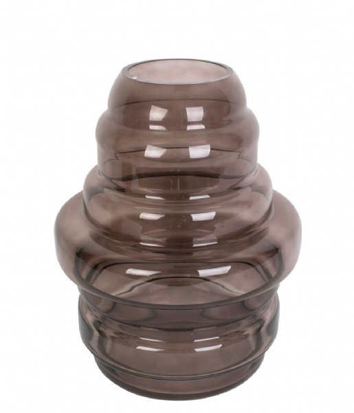 Present Time  Vase Distinct glass Cholocate Brown (PT3722BR)